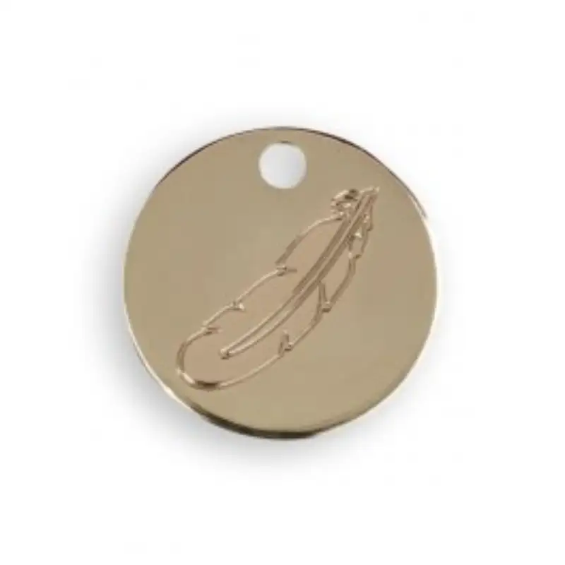 Ensemble Bracelet Médaille Plume Doré | Liberté Bohème