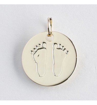 MÉDAILLE SYMBOLE DORÉ PIEDS