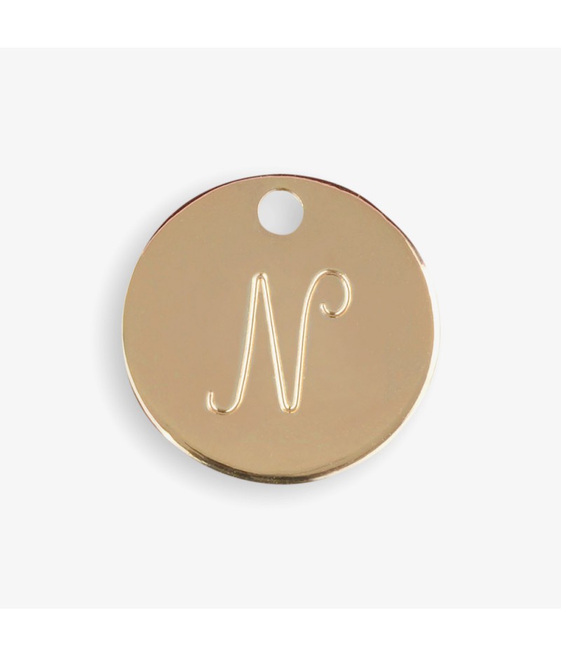 Médaille Initiale Dorée N — Les Bijoux de Mimi