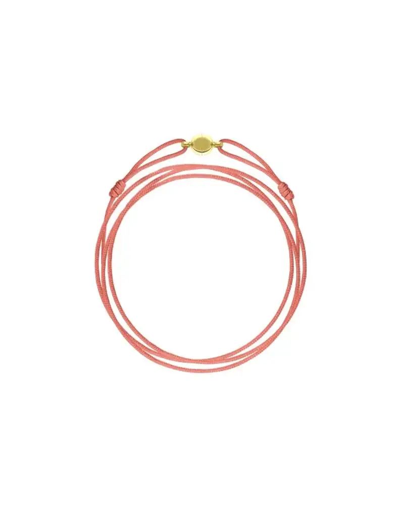 Cordon Flame Orange Fermoir Doré Bracelet Collier Ajustable Le Bijou de Mimi