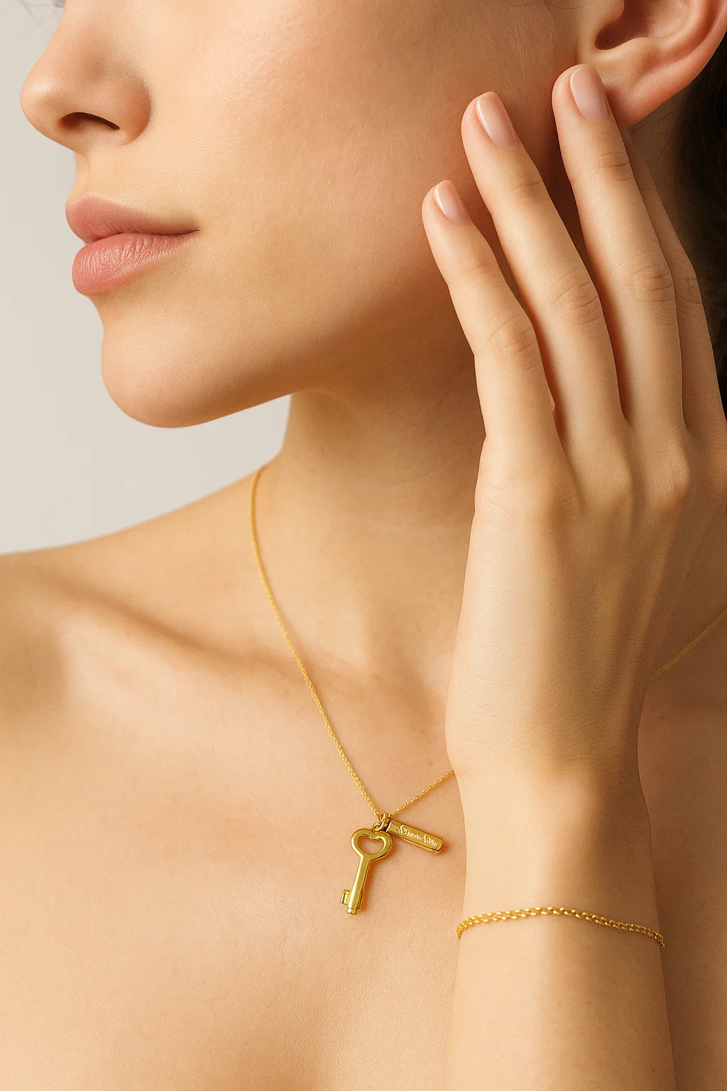 MÉDAILLE PRÉCIEUSE DORÉ CLÉ
