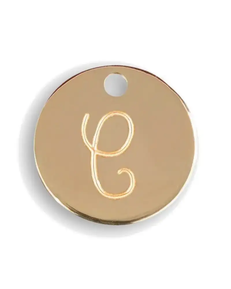 Médaille initiale c dorée - élégante médaille personnalisée pour femme