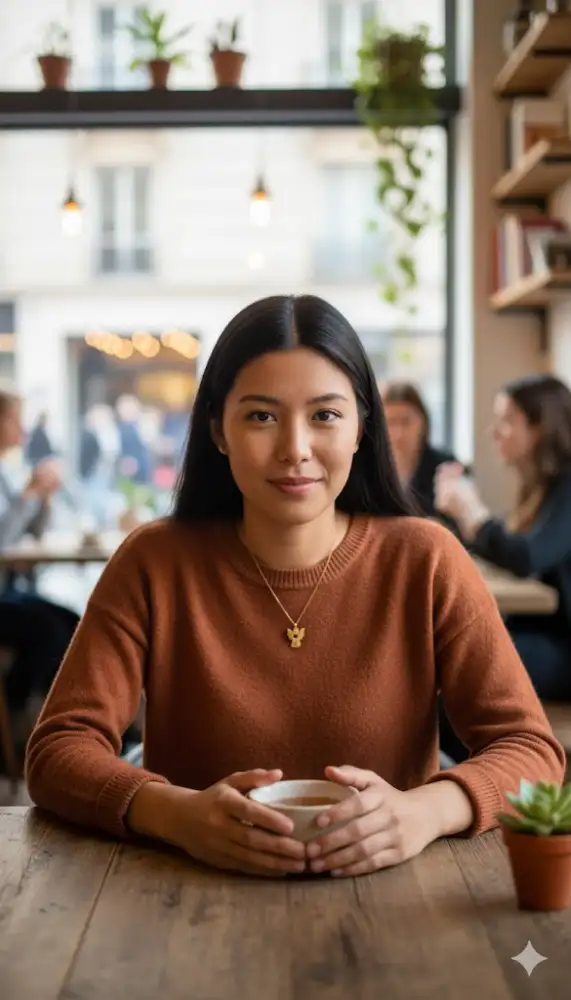 Collier Doré Médaille Pampille Angel – Création Française en Acier Inoxydable