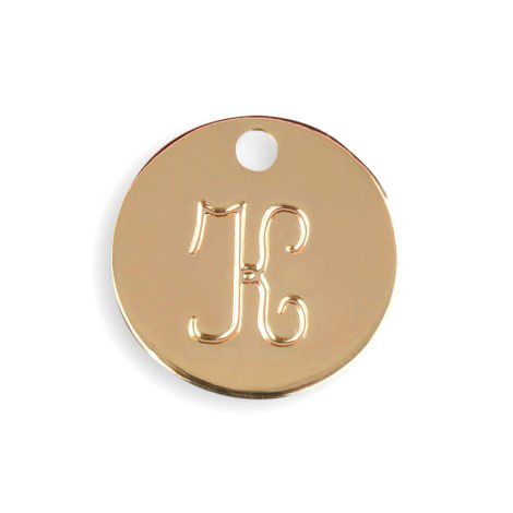 Médaille Initiale Dorée K— Les Bijoux de Mimi