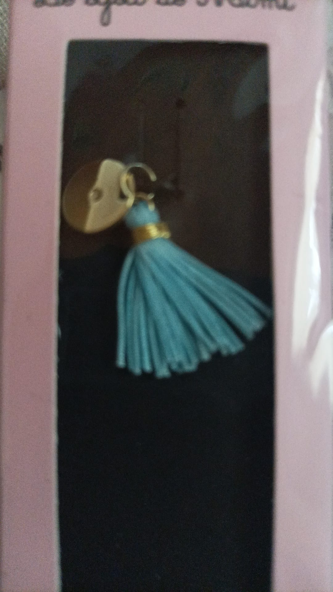 MÉDAILLE POMPON DORÉ BLEU CANARD