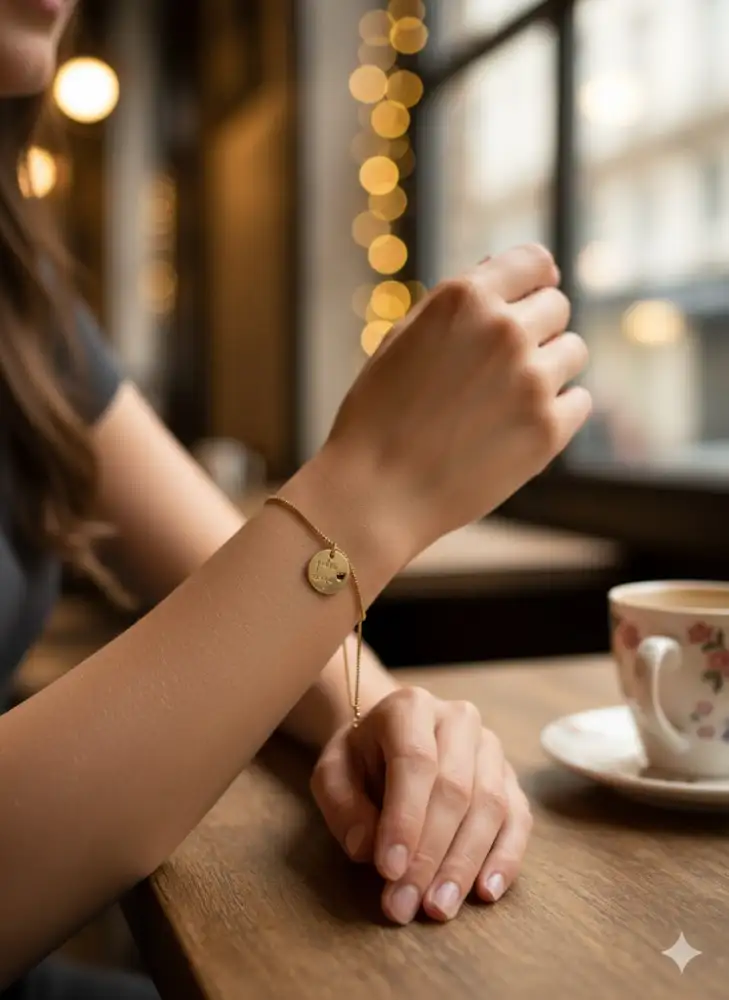 Ensemble Bracelet Petit Ange Doré | Protection Douce & Discrète