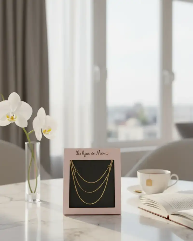 Collier Chaîne Doré Simple statement - Acier inoxydable 