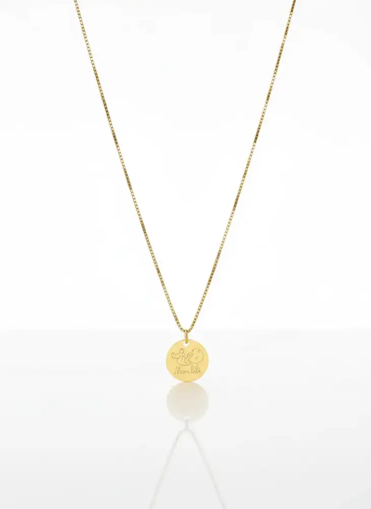 Collier Doré Médaille “Mon Bébé” – Création Française en Acier Inoxydable