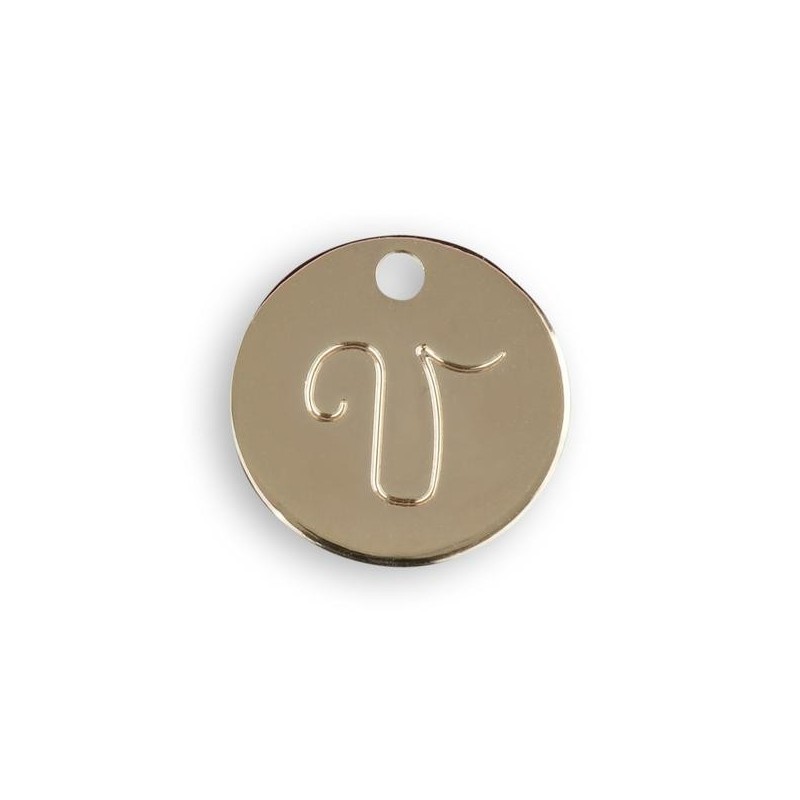 Médaille Initiale Dorée V— Les Bijoux de Mimi