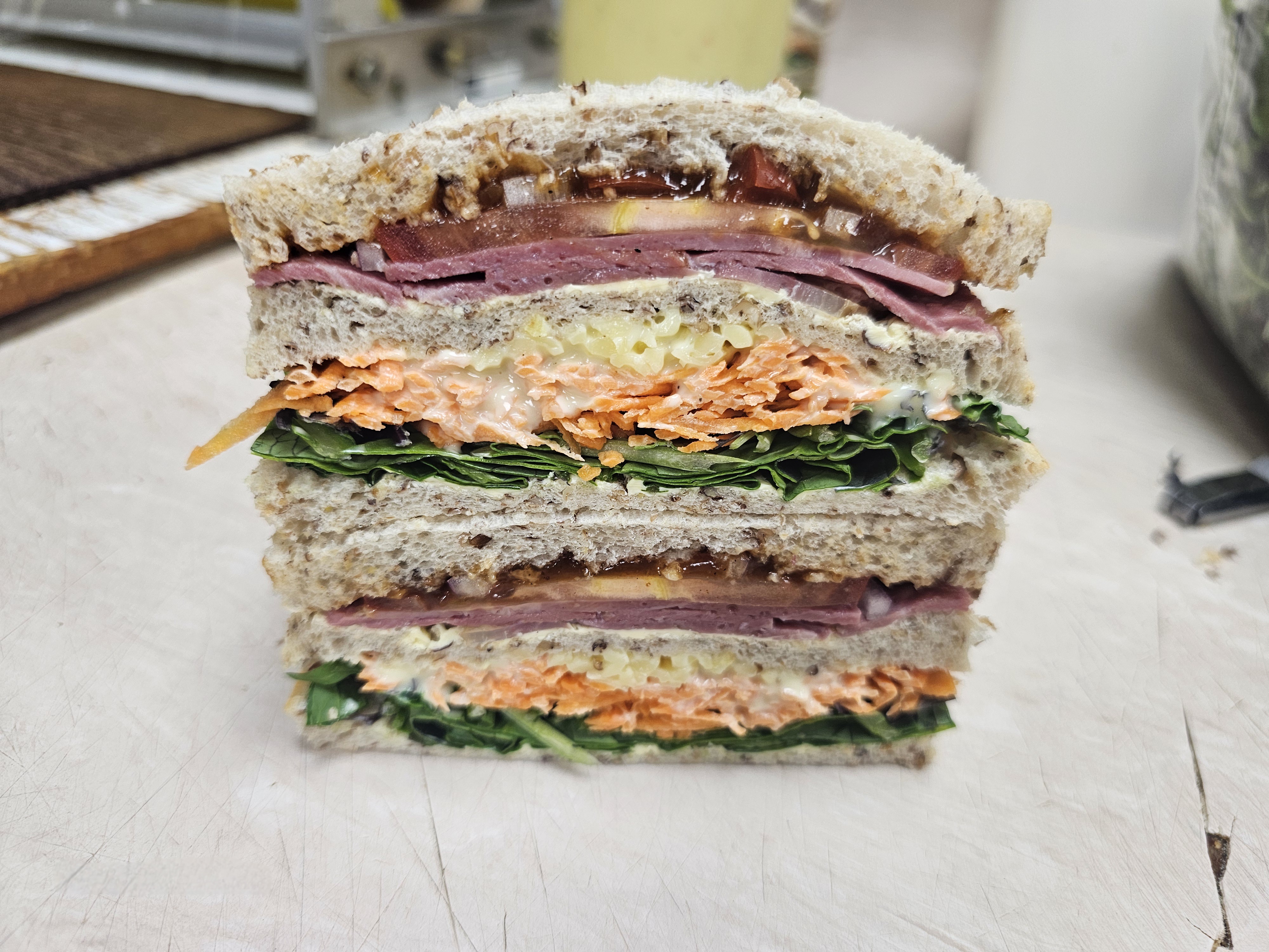 Beef Mega Club Sandwich