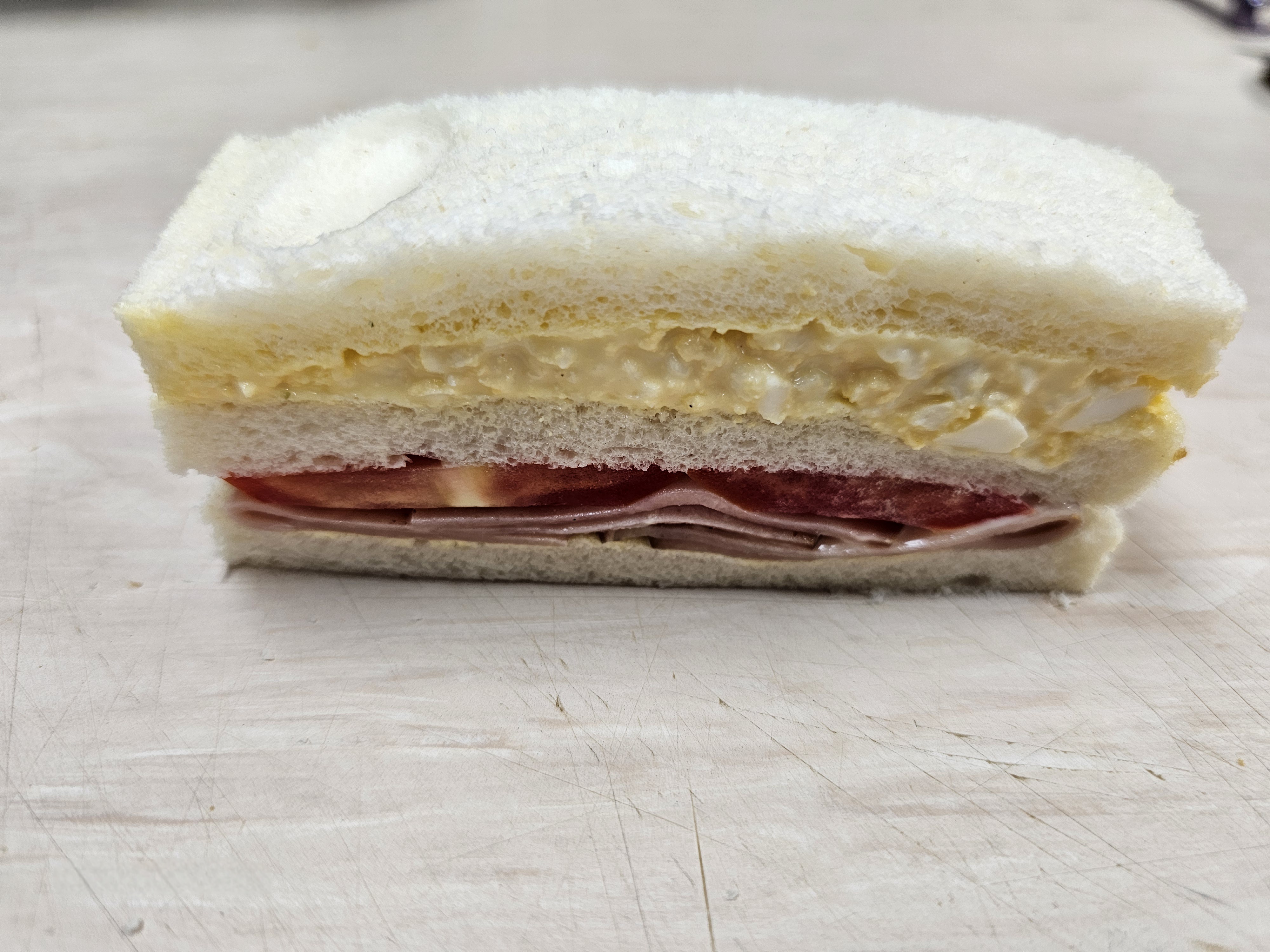 Egg and Ham Club Sandwich