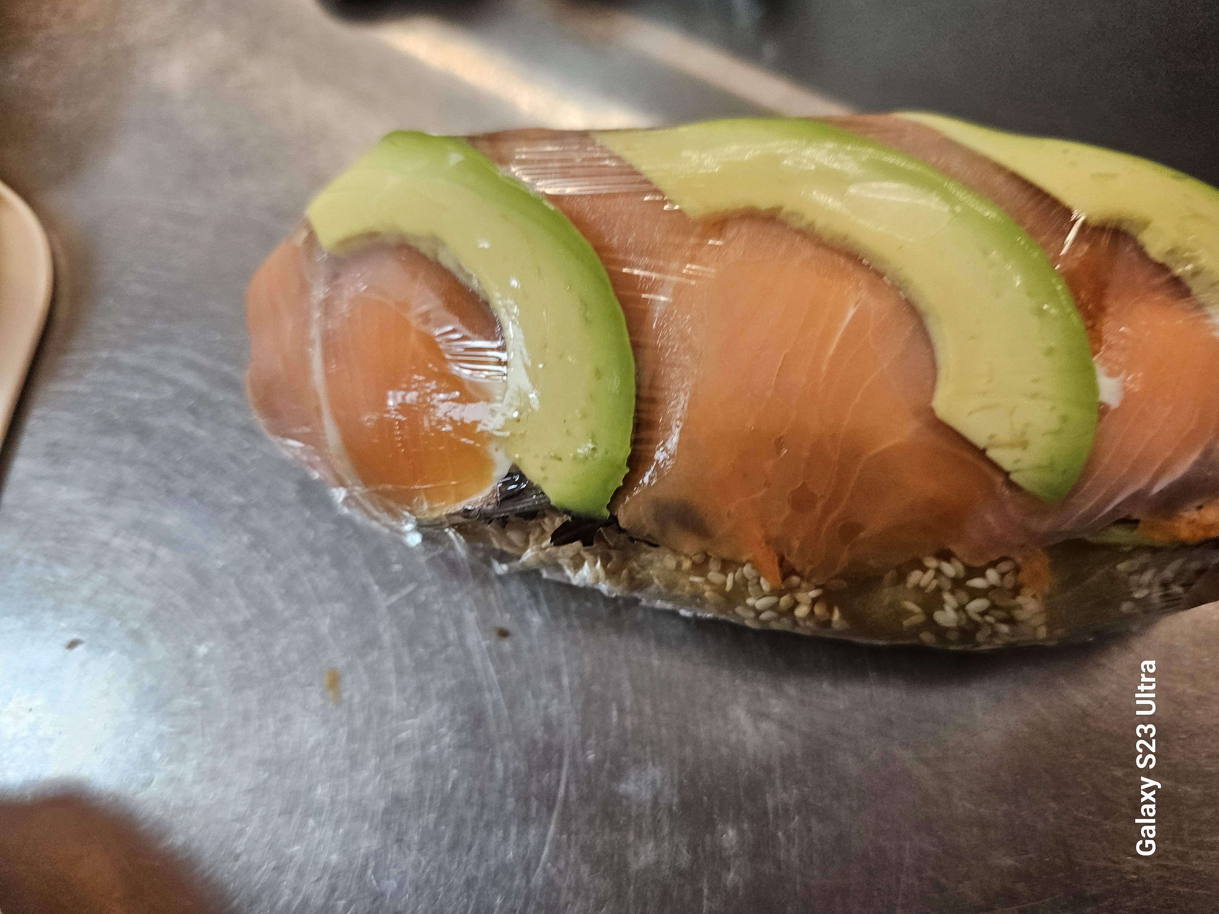 Salmon and Avocado Baguette