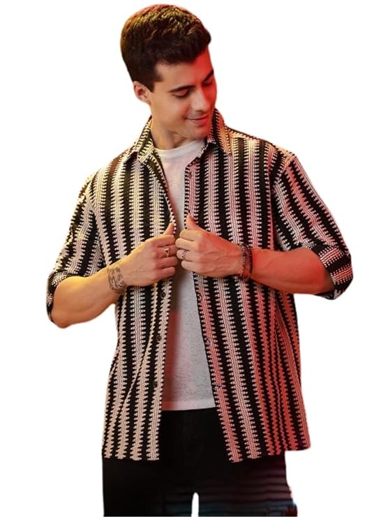 Men's Geometric Pattern Casual Shirt