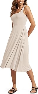 Sleeveless Beige Midi Dress