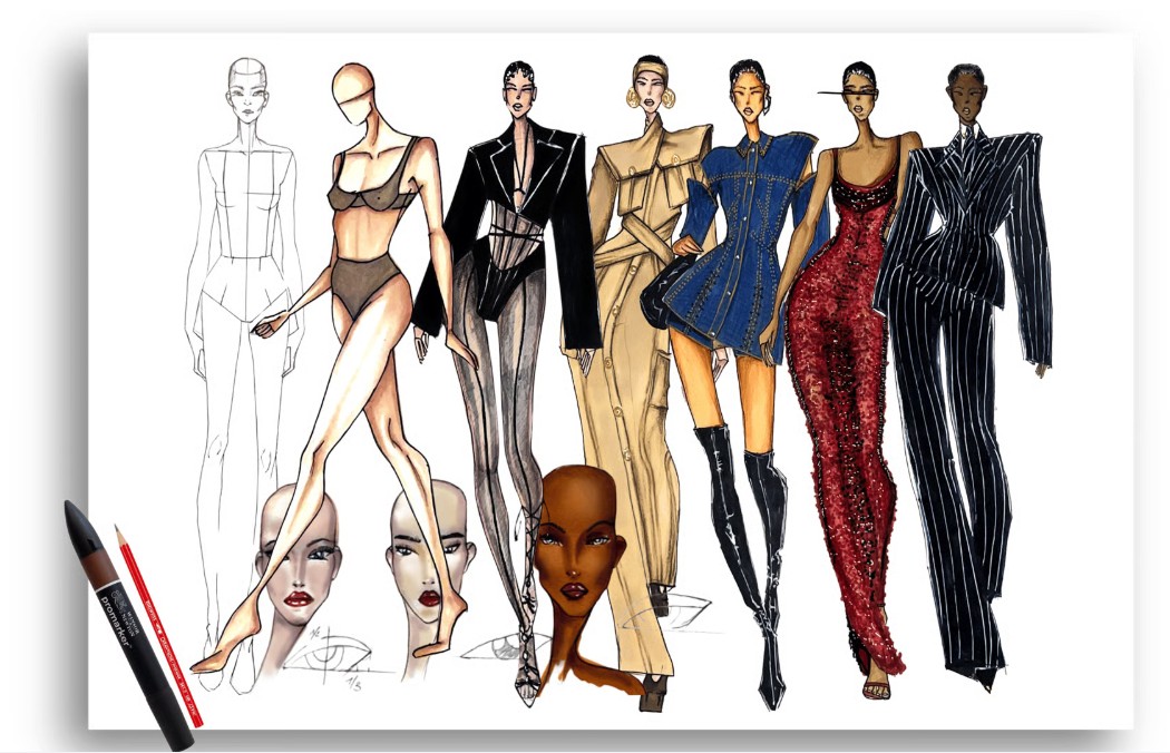 Tutorial Fashion Illustration Beginners - Pack1