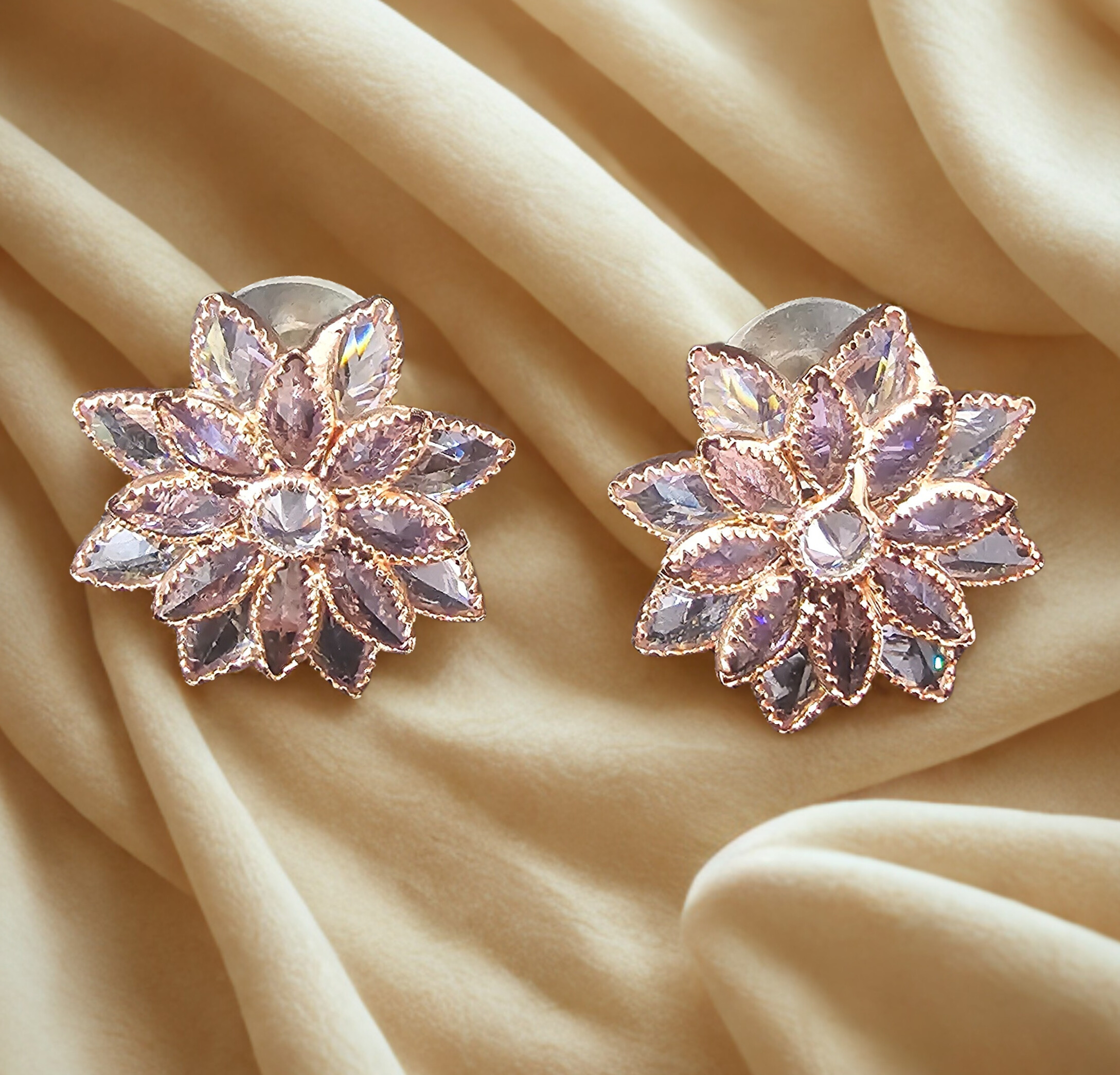 Floral Crystal Earrings