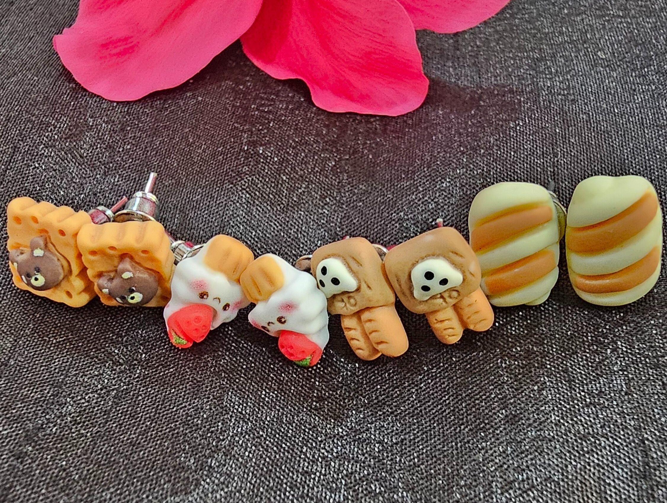 Cute Bakery-Themed Stud Earrings Set