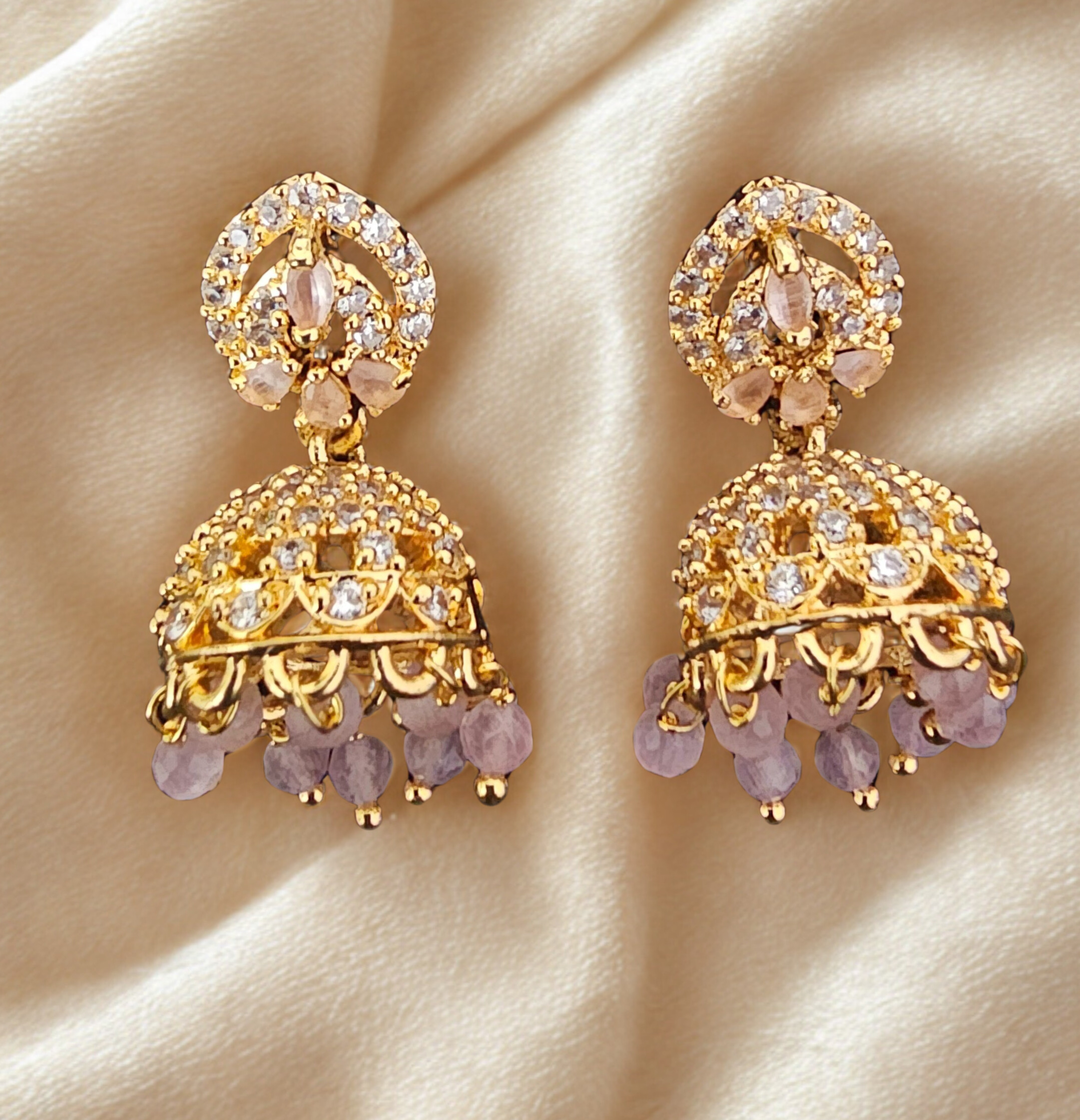 Gold-Plated Jhumka Earrings
