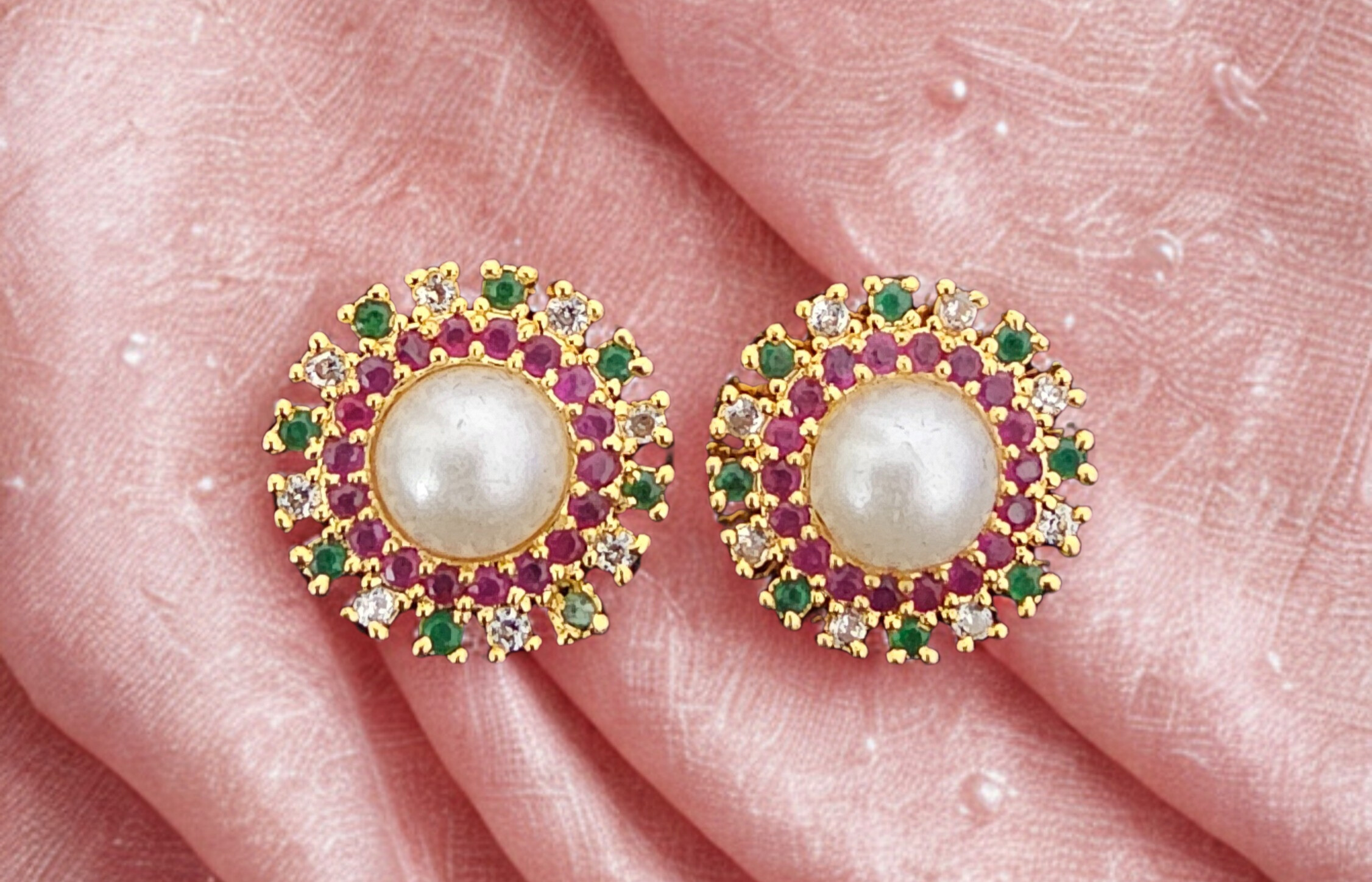 Elegant Pearl Stud Earrings