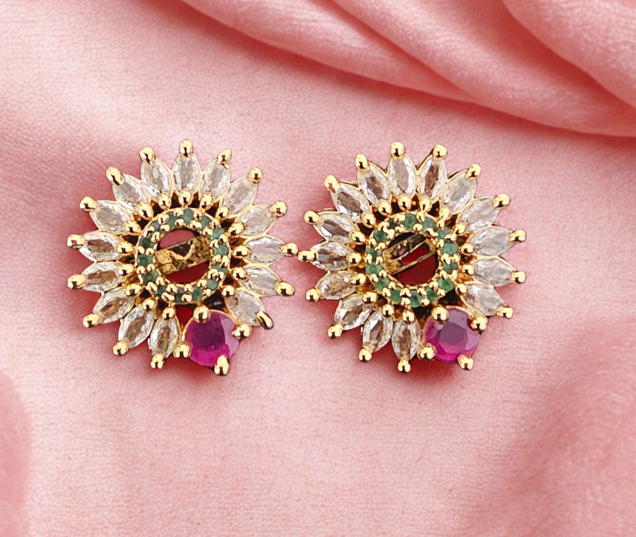Elegant Floral Stud Earrings