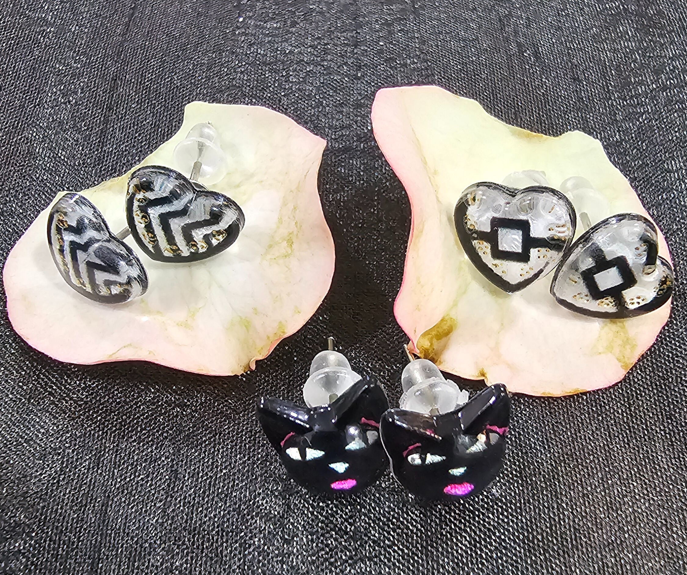 Handmade Resin Stud Earrings Set