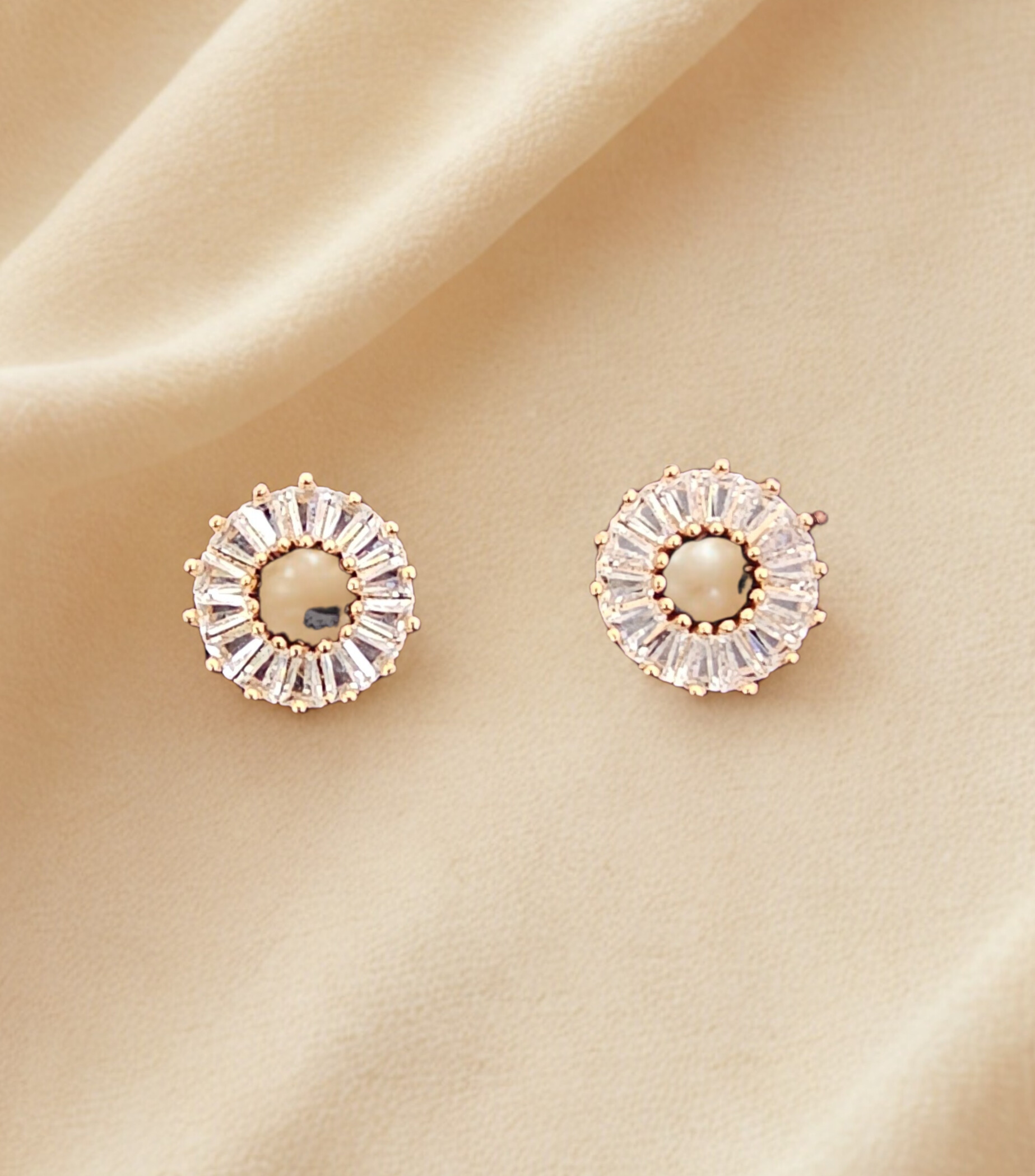 Elegant Round Crystal Earrings