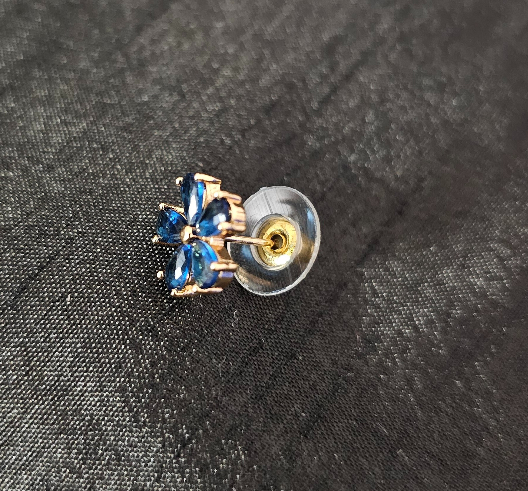 Blue Floral Gemstone Earrings