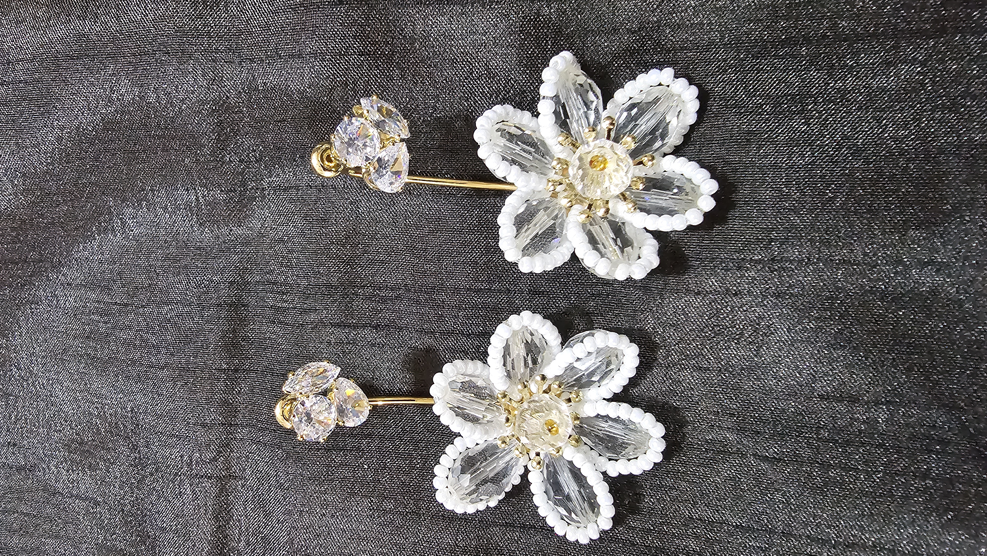 Crystal Flower Earrings