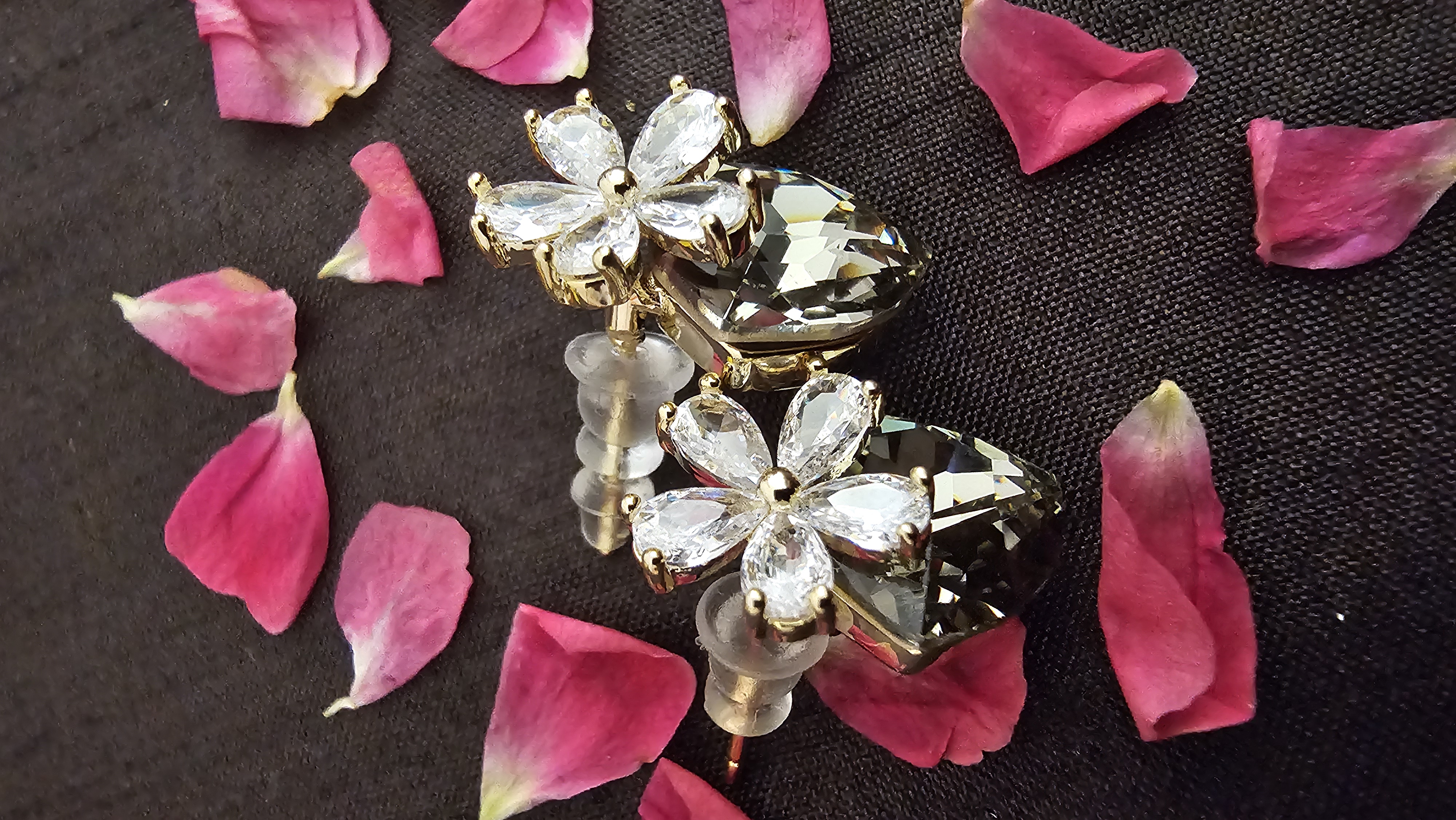 Crystal Flower Earrings