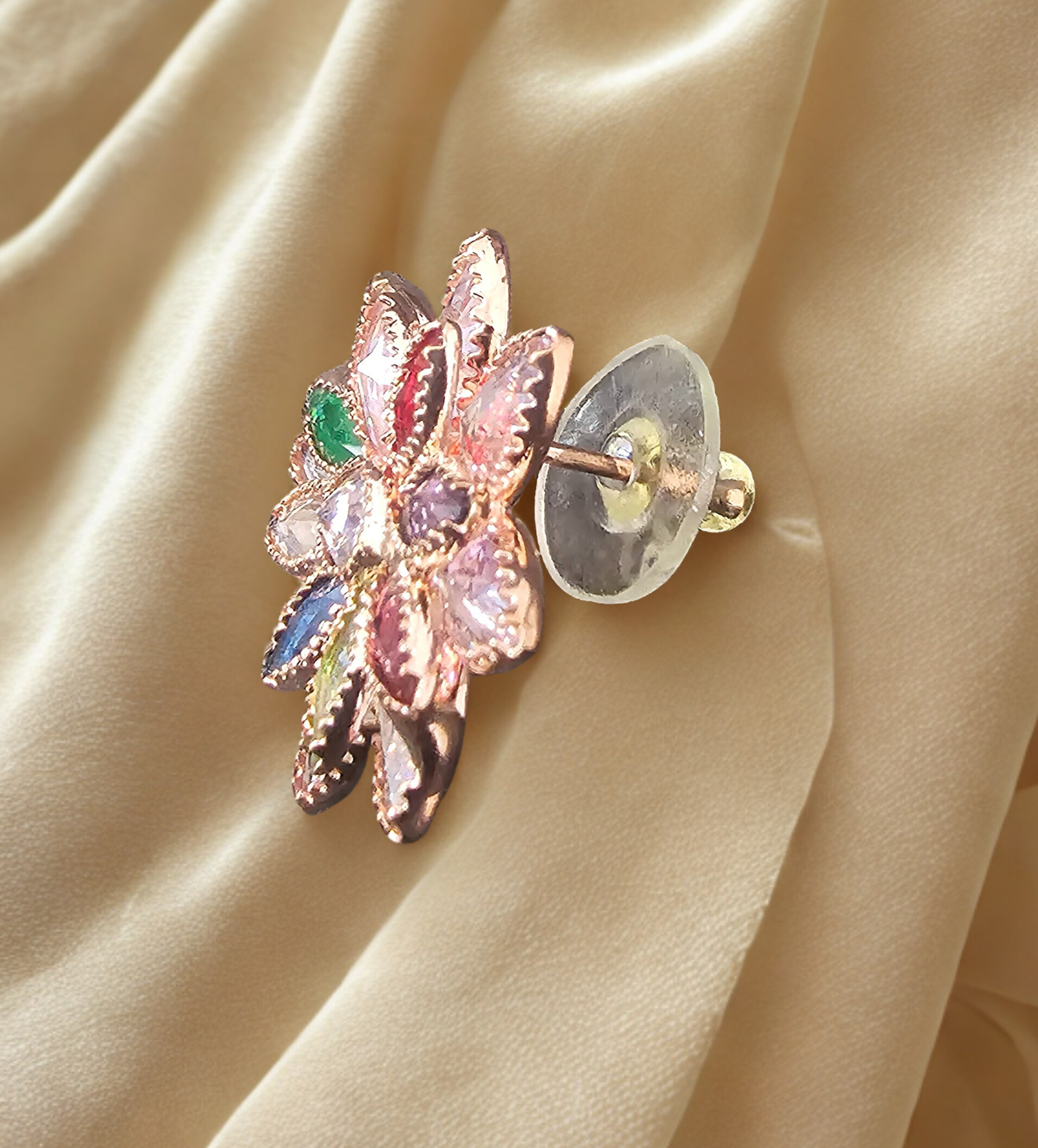 Colorful Floral Statement Earring