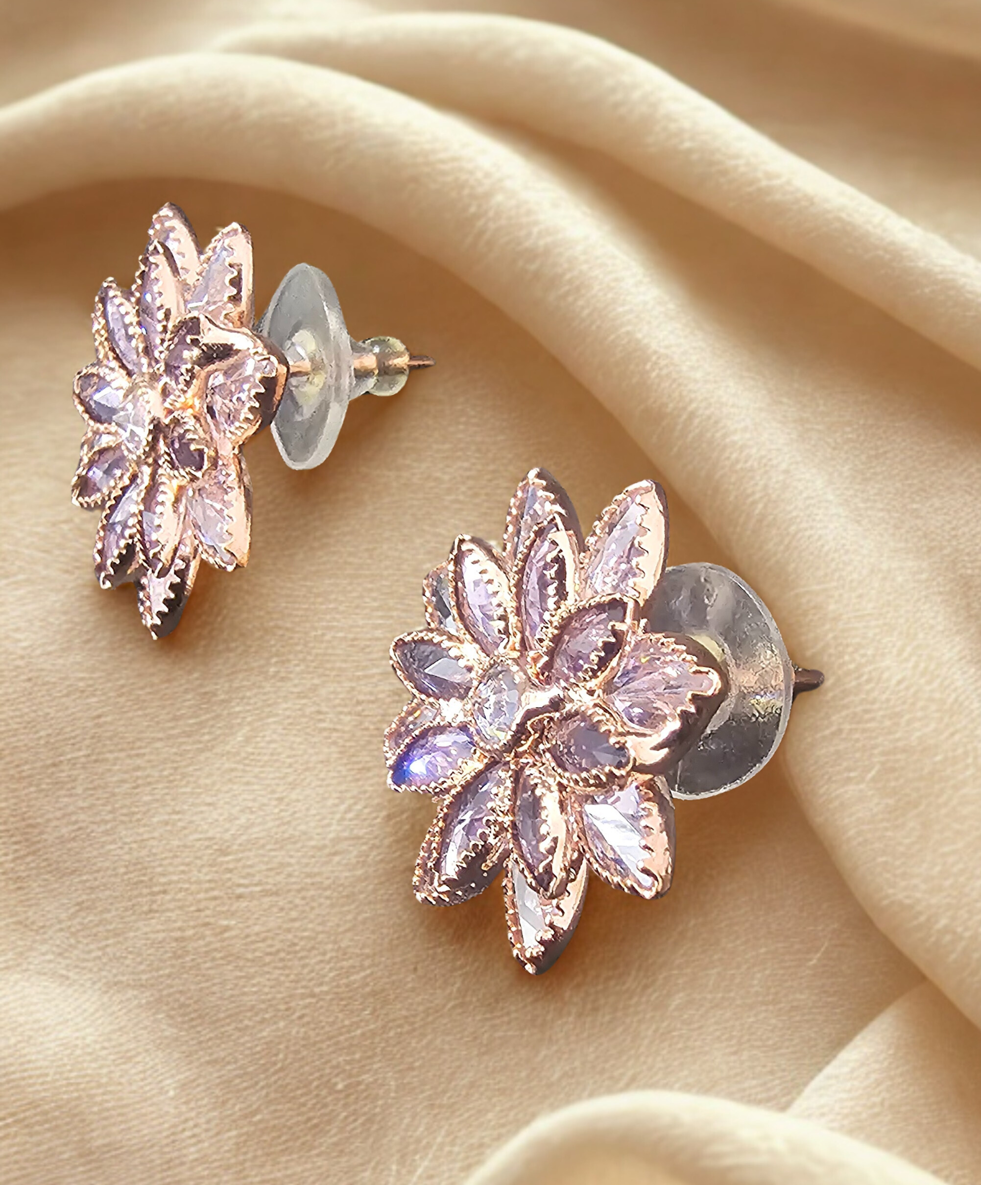 Floral Crystal Earrings