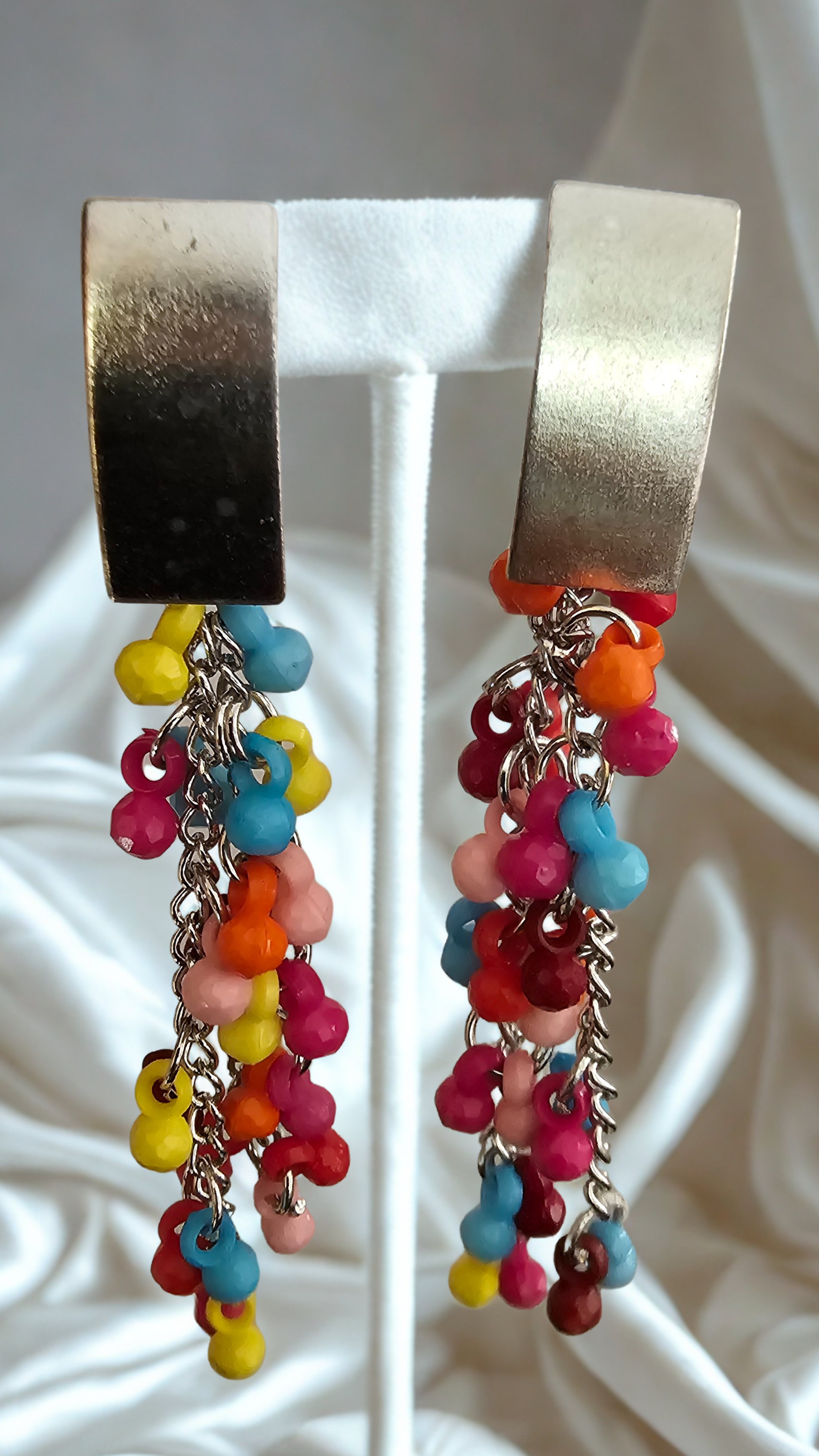 Colorful Bead Drop Earrings