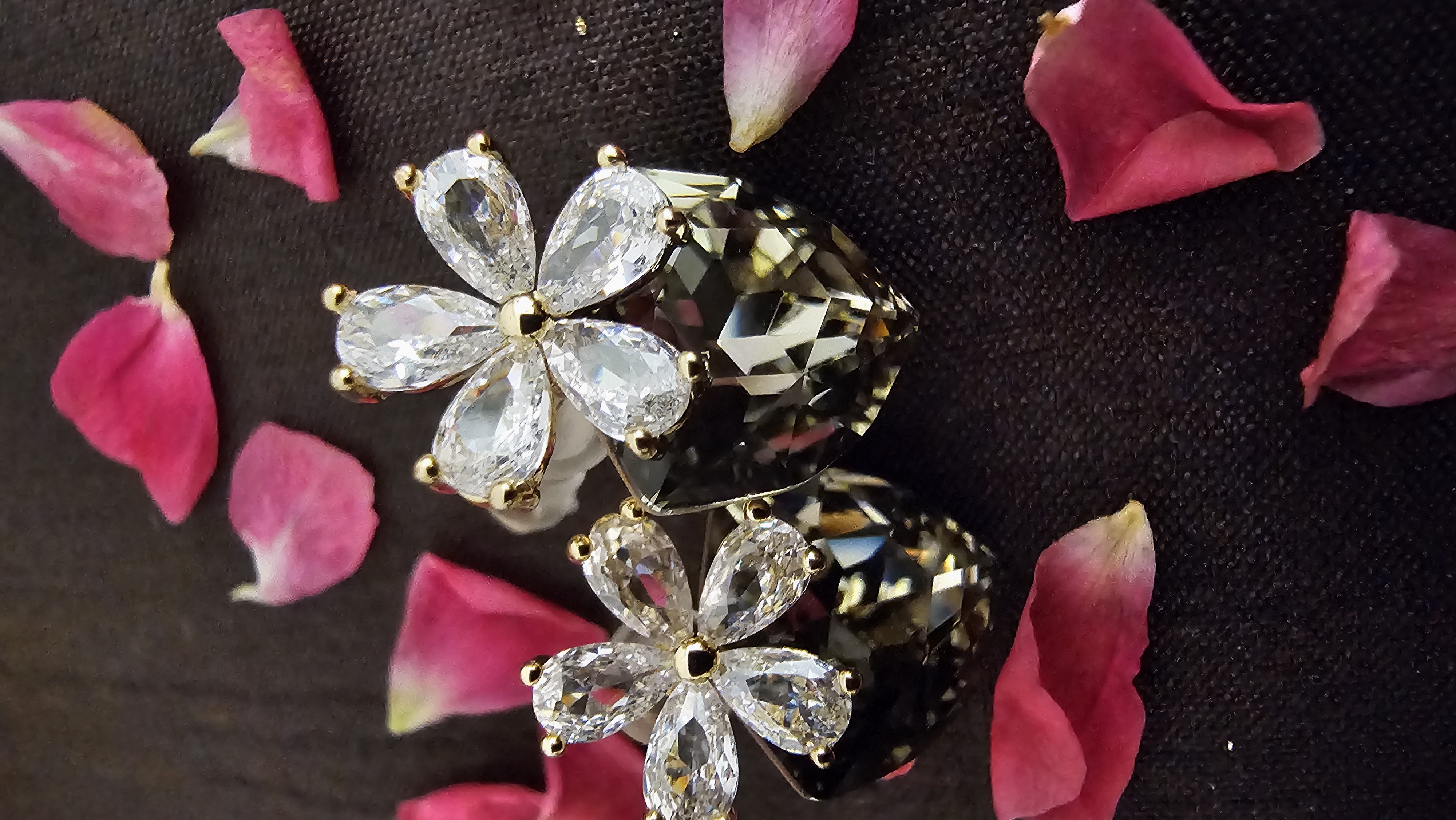 Crystal Flower Earrings