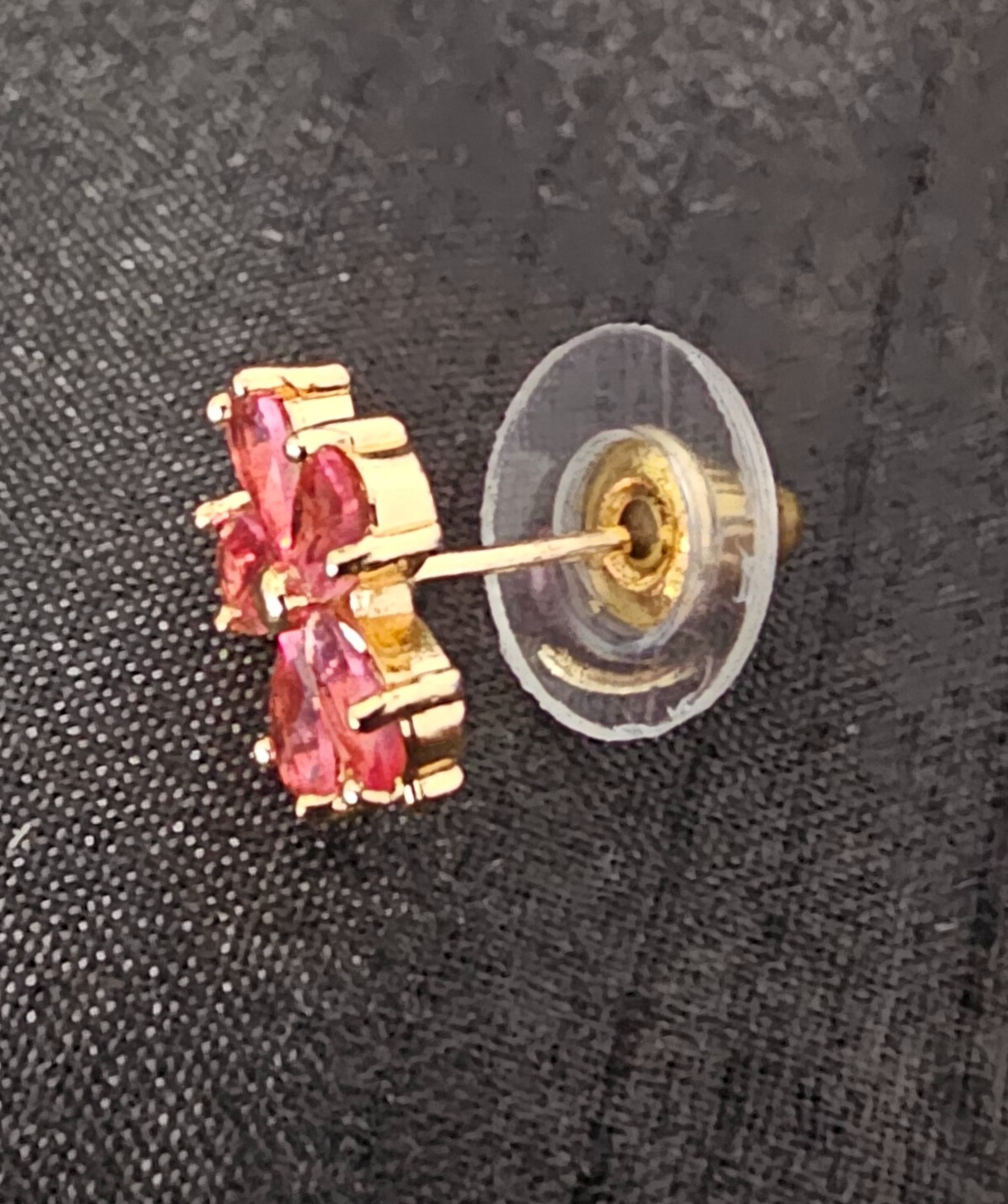 Pink Floral Stud Earrings