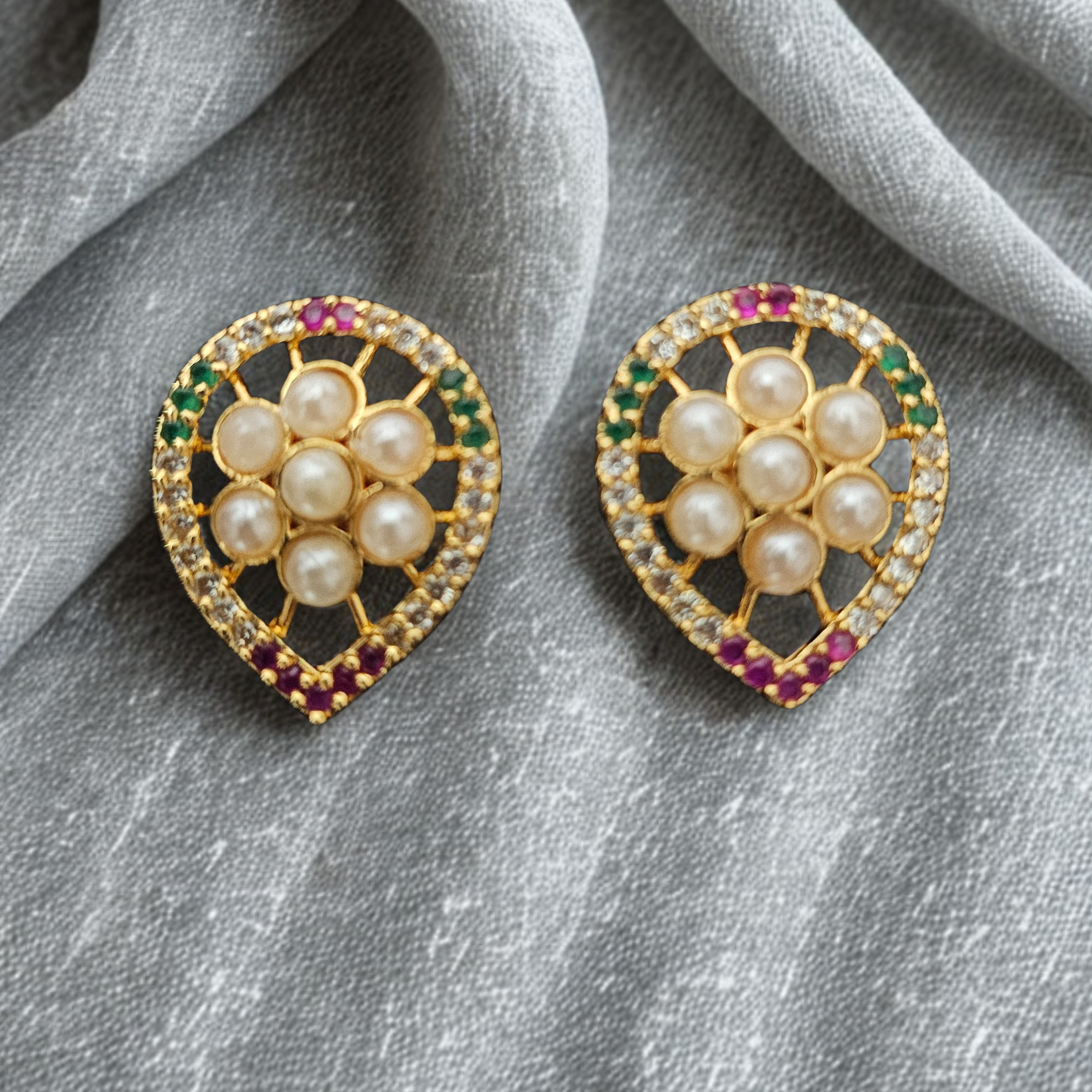 Elegant Pearl Stud Earrings