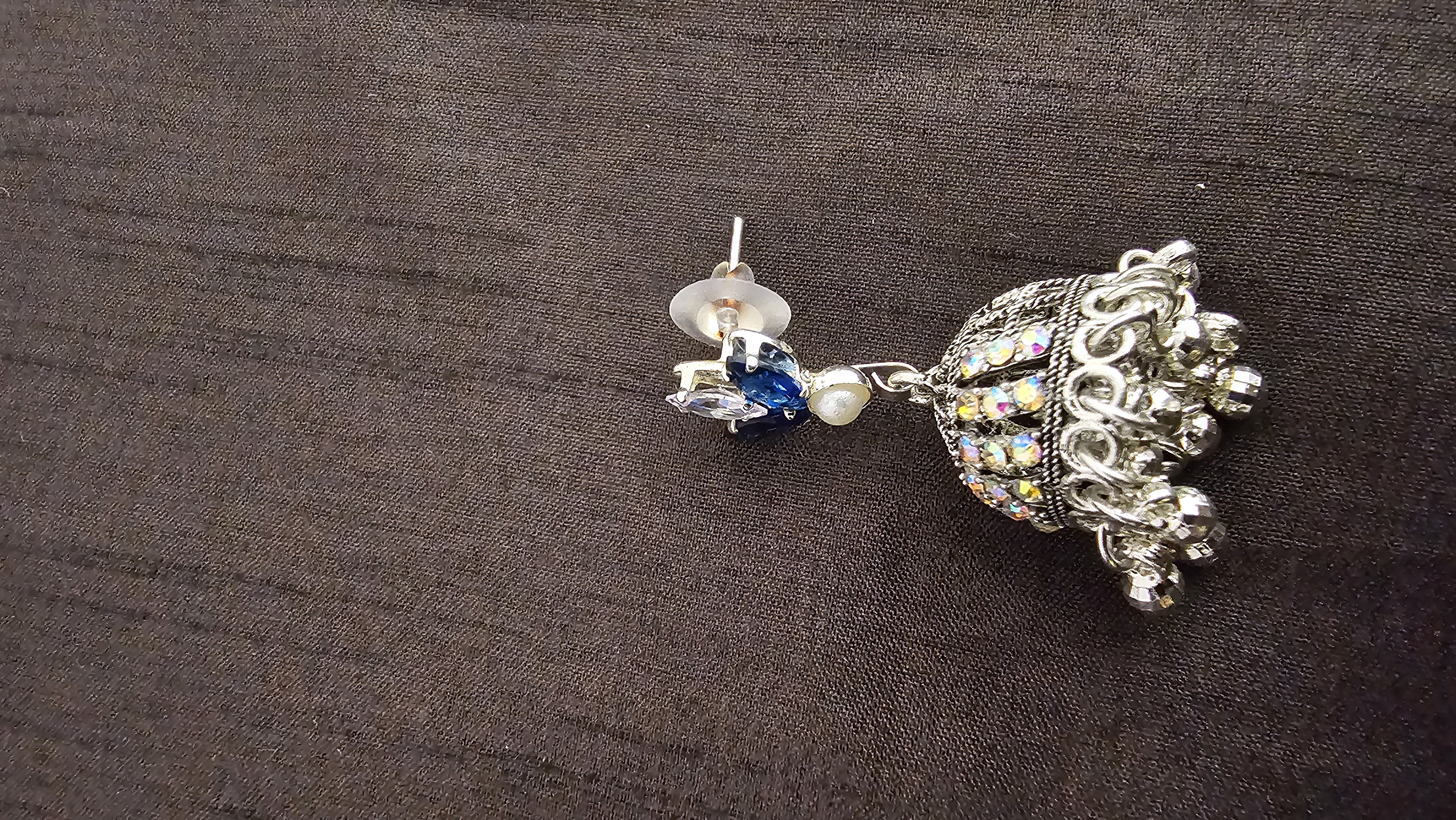 Crystal Jhumka Earrings