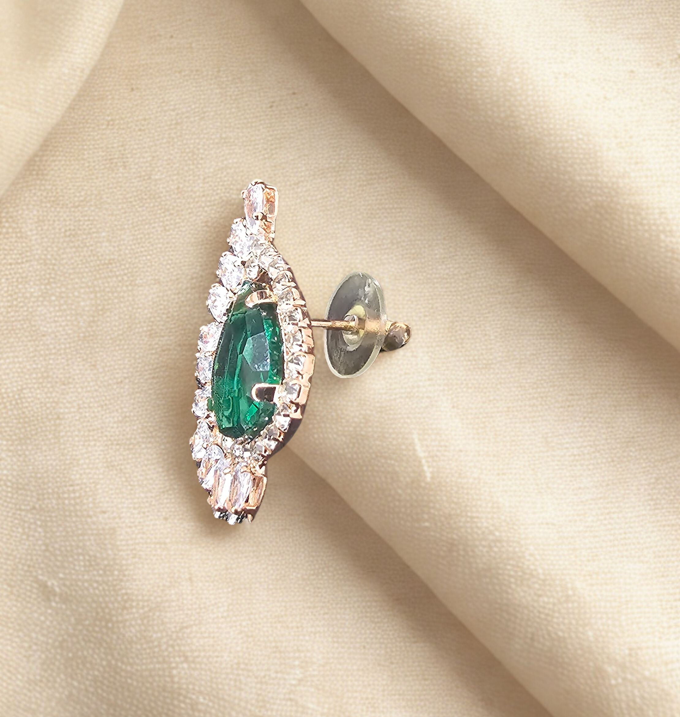 Elegant Green Gemstone Earrings