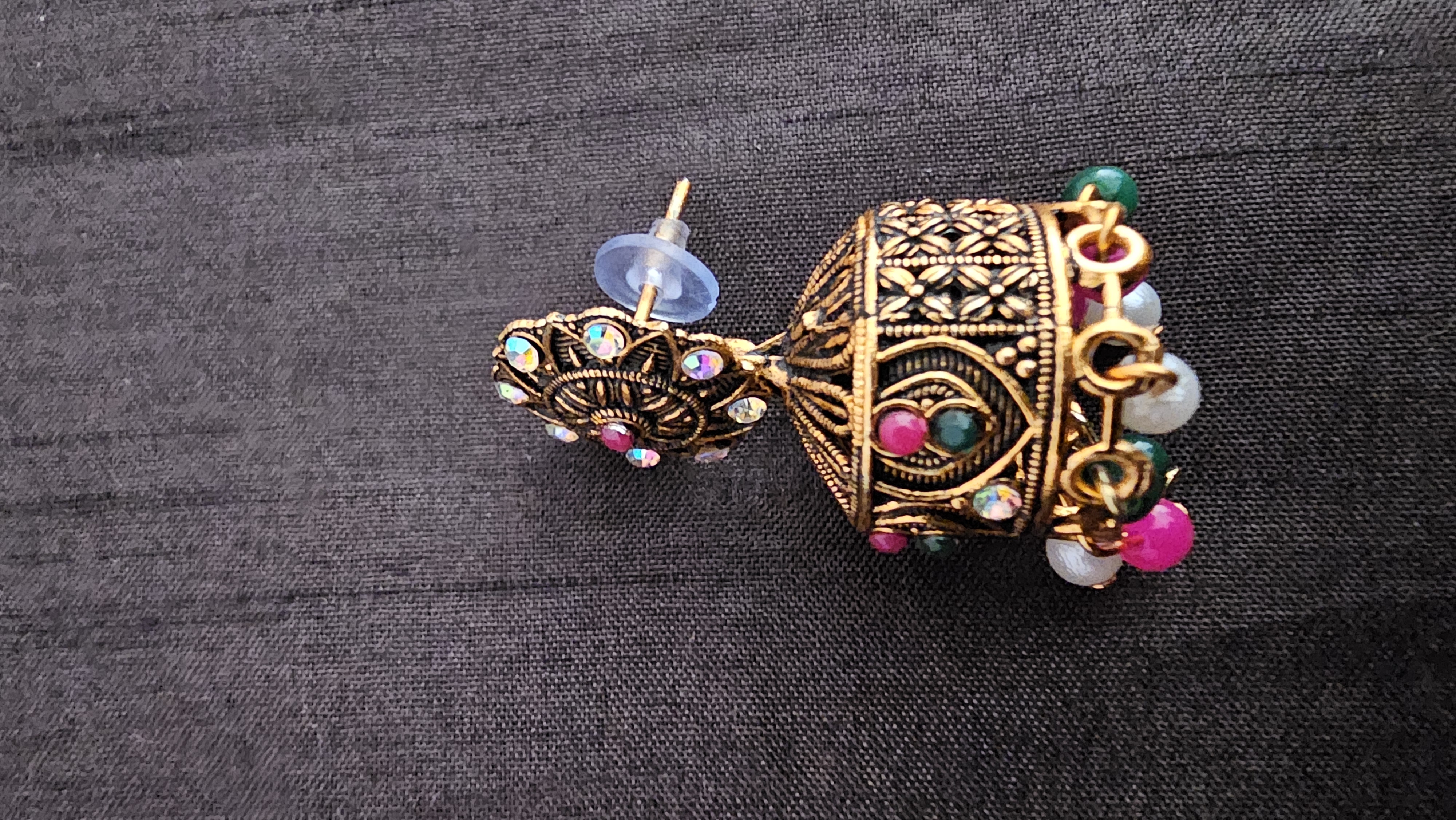 Antique Gold Jhumka Earrings