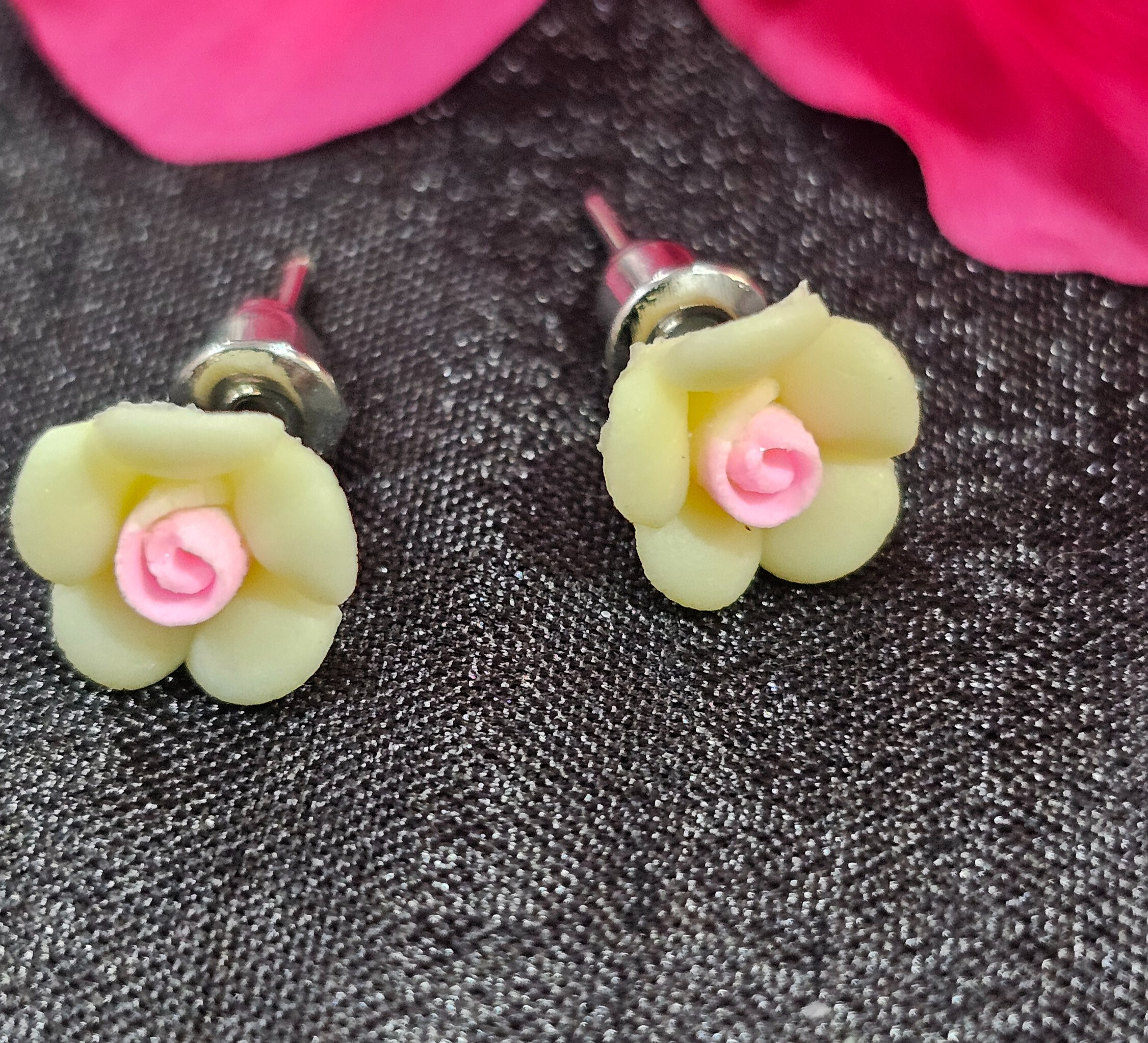Floral Stud Earrings - Set of 3