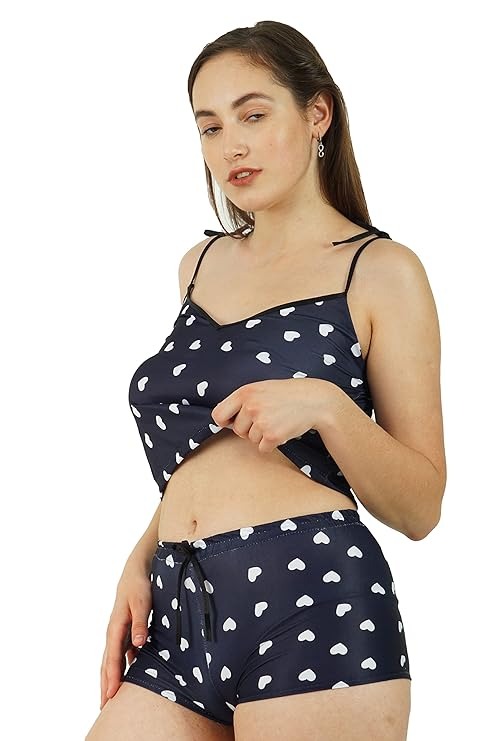 Women's Heart Print Pajama Set