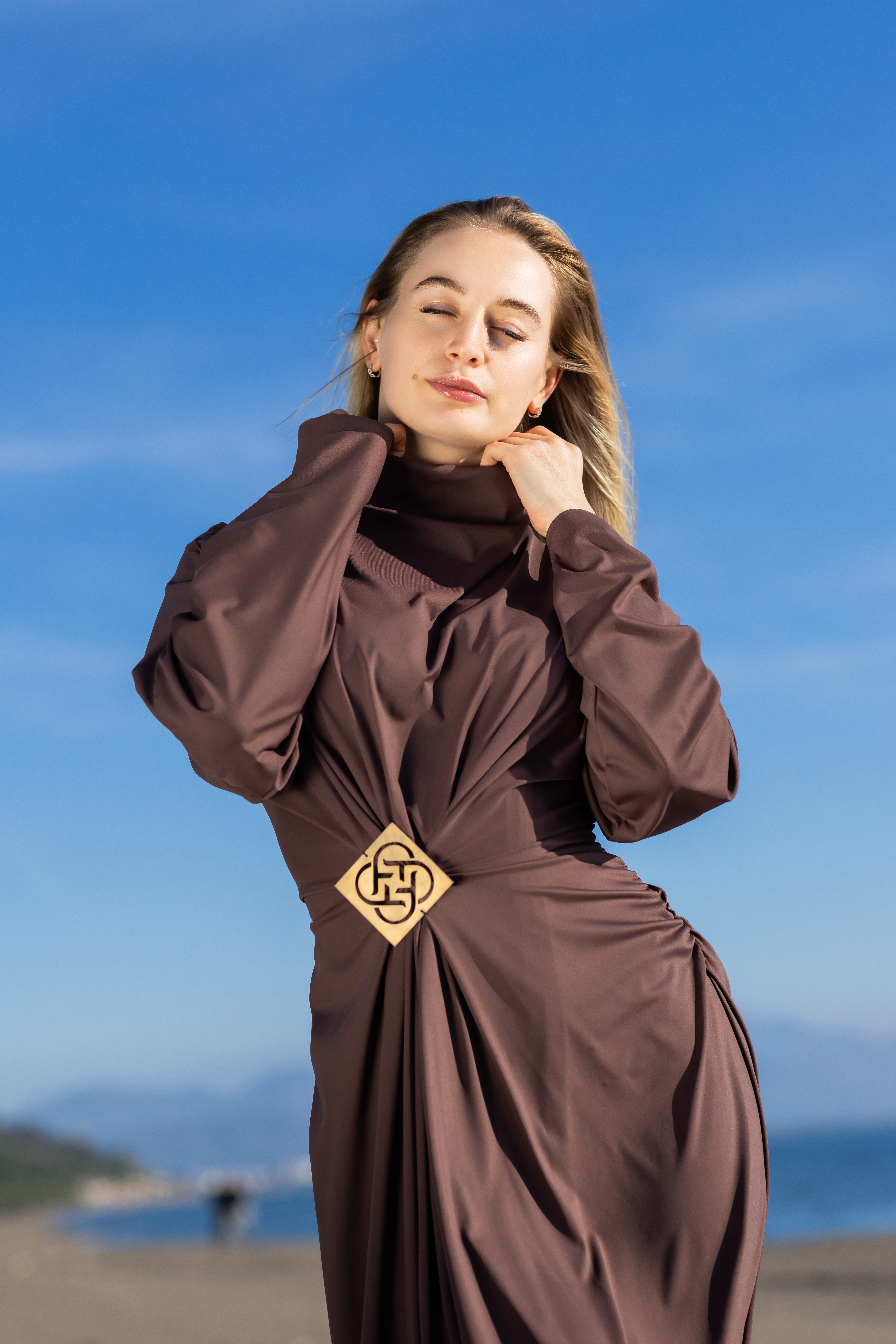 Ember Twist-Front Jersey Midi Dress