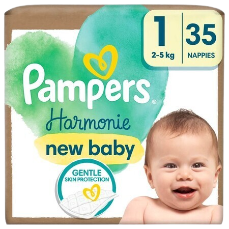 Couches pampers harmonie Taille 1 2-5kg-(35 couches)