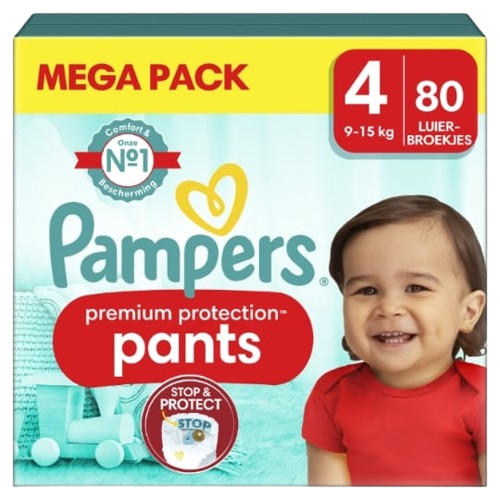 Couches Taille 4 9-15kg  Premium Protection pants  PAMPERS le pack de 80 couches