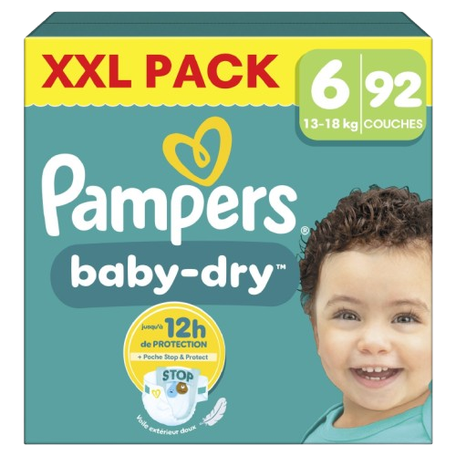 Couches pampers Baby - Dry Taille 6. 13-18kg-(92 couches)