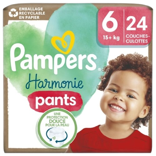 Couches pampers harmonie pants Taille 6 15+kg-(24 couches)