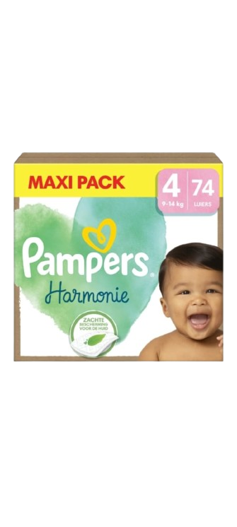 Couches pampers harmonie Taille 4 9-14kg-(74 couches)