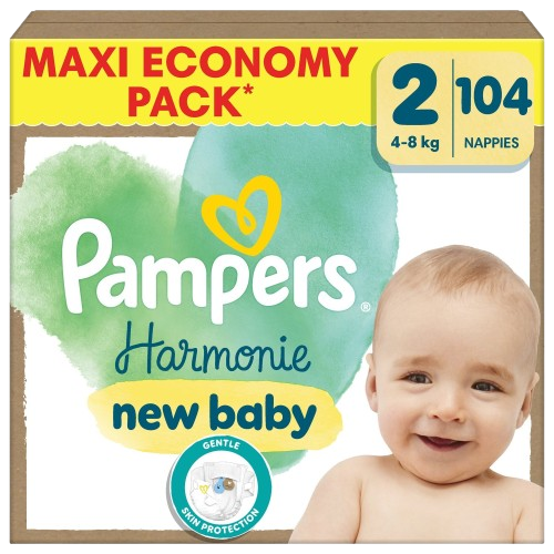 Pampers Harmonie Taille 2 2-8kg 104 couches