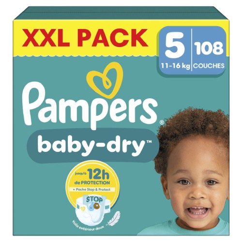 Couches pampers Baby - Dry Taille 5. 11-16kg-(108 couches)