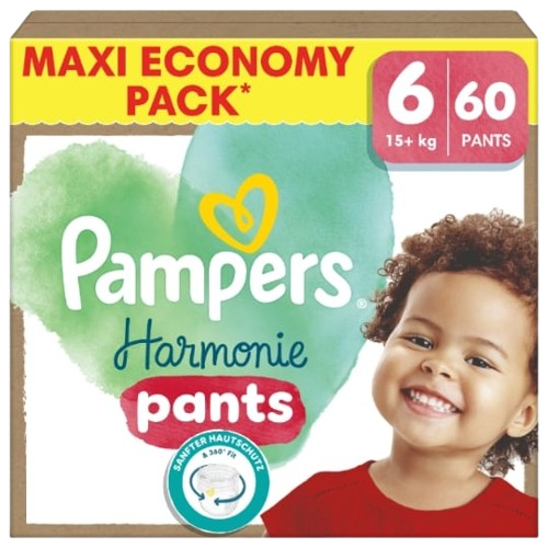 Couches pampers harmonie pants Taille 6 15+kg-(60 couches)