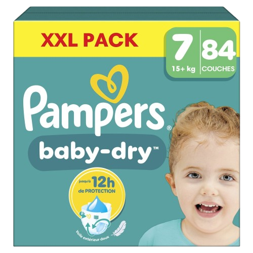 Couches pampers  Baby - Dry Taille 7. 15+ kg-(84 couches)